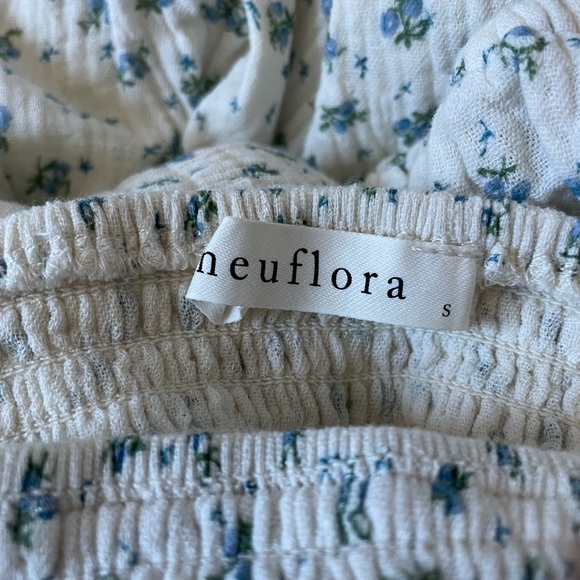 Neuflora HARTSELLE Blue Floral Dress Women's Small - Picture 4 of 10